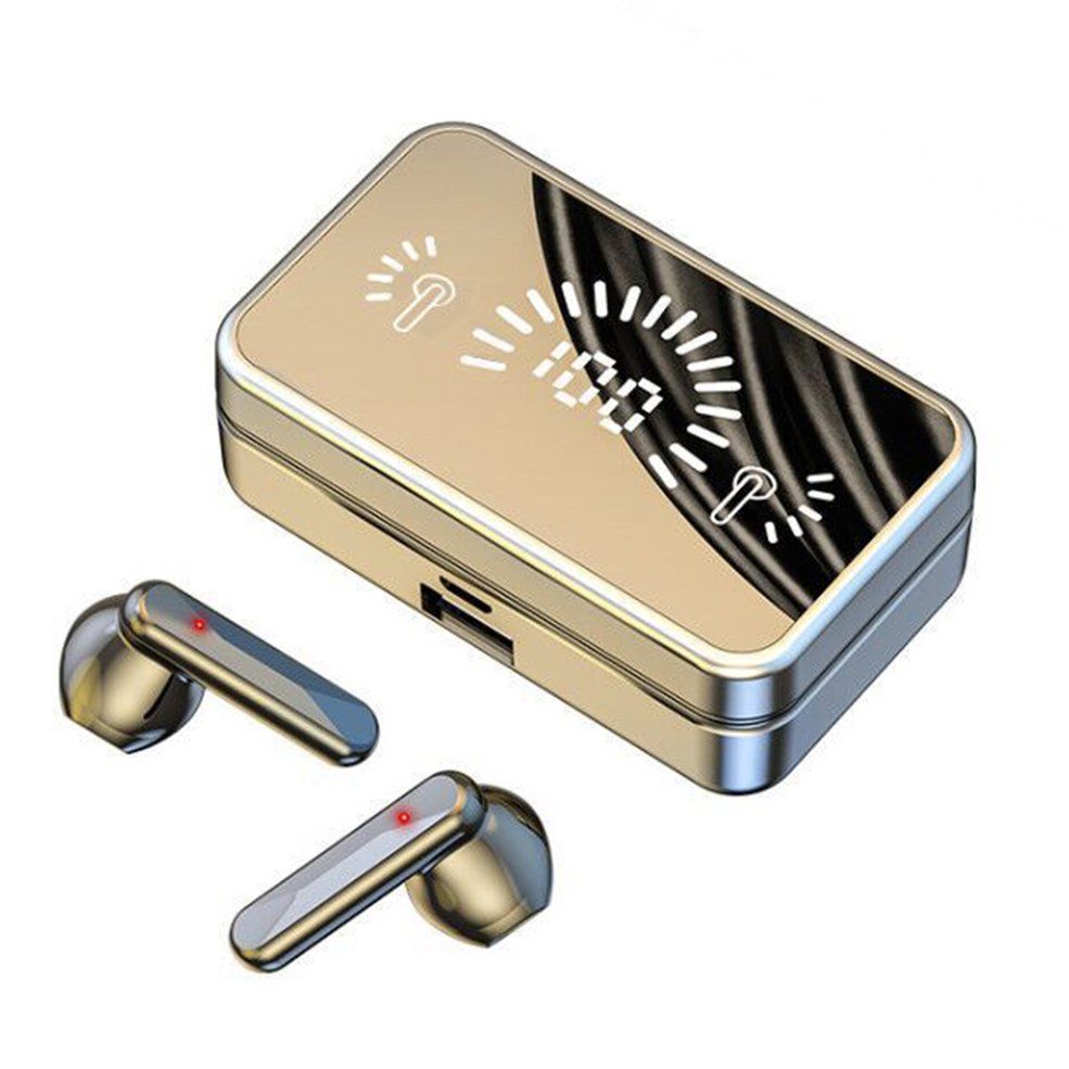 S20 Wireless 5.0 Earphones Mirror Digital Display Stereo Waterproof Earphones