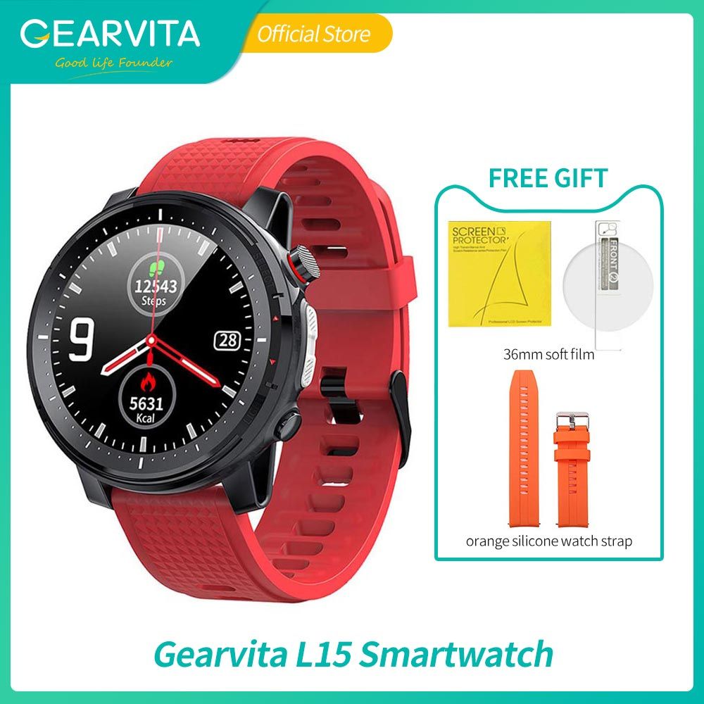 Gearvita L15 Smart Watch Men IP68 Waterproof SmartWatch smart remote control ECG PPG Blood Pressure Heart Rate sport fitness L16