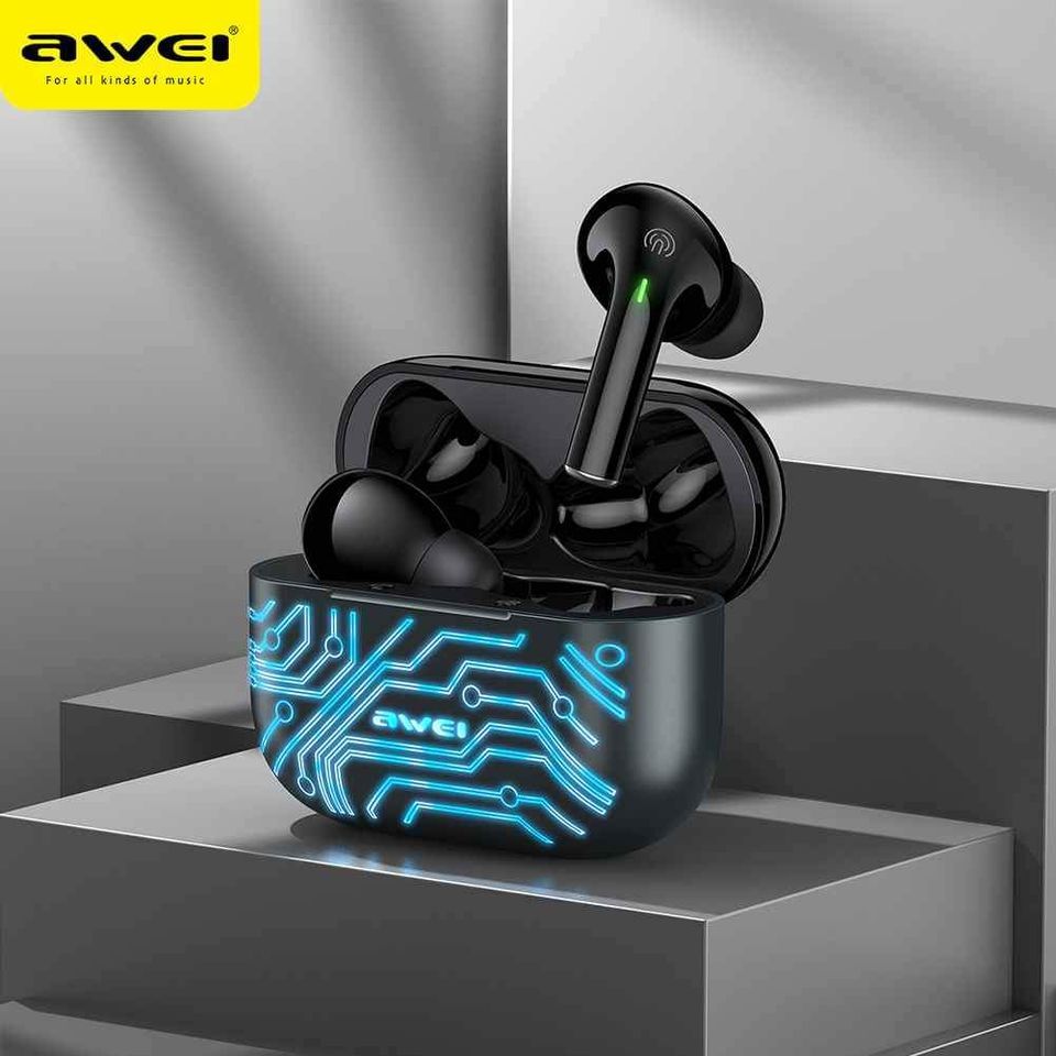 Awei T29 Pro Wireless Gaming Earbuds TWS Touchscreen RGB Stereo Sports Earphone