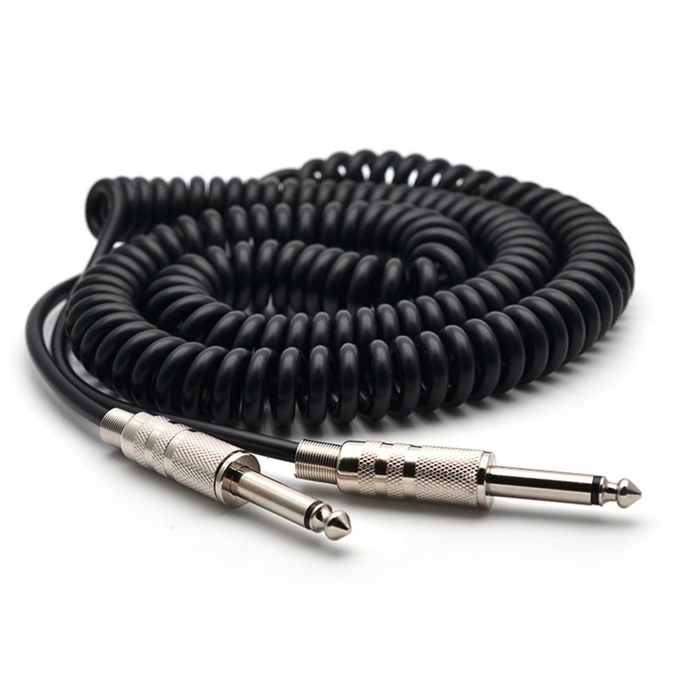 Spring Cable Line Connector Audio Auxiliary Cord Lead Wire for Guitar Bass