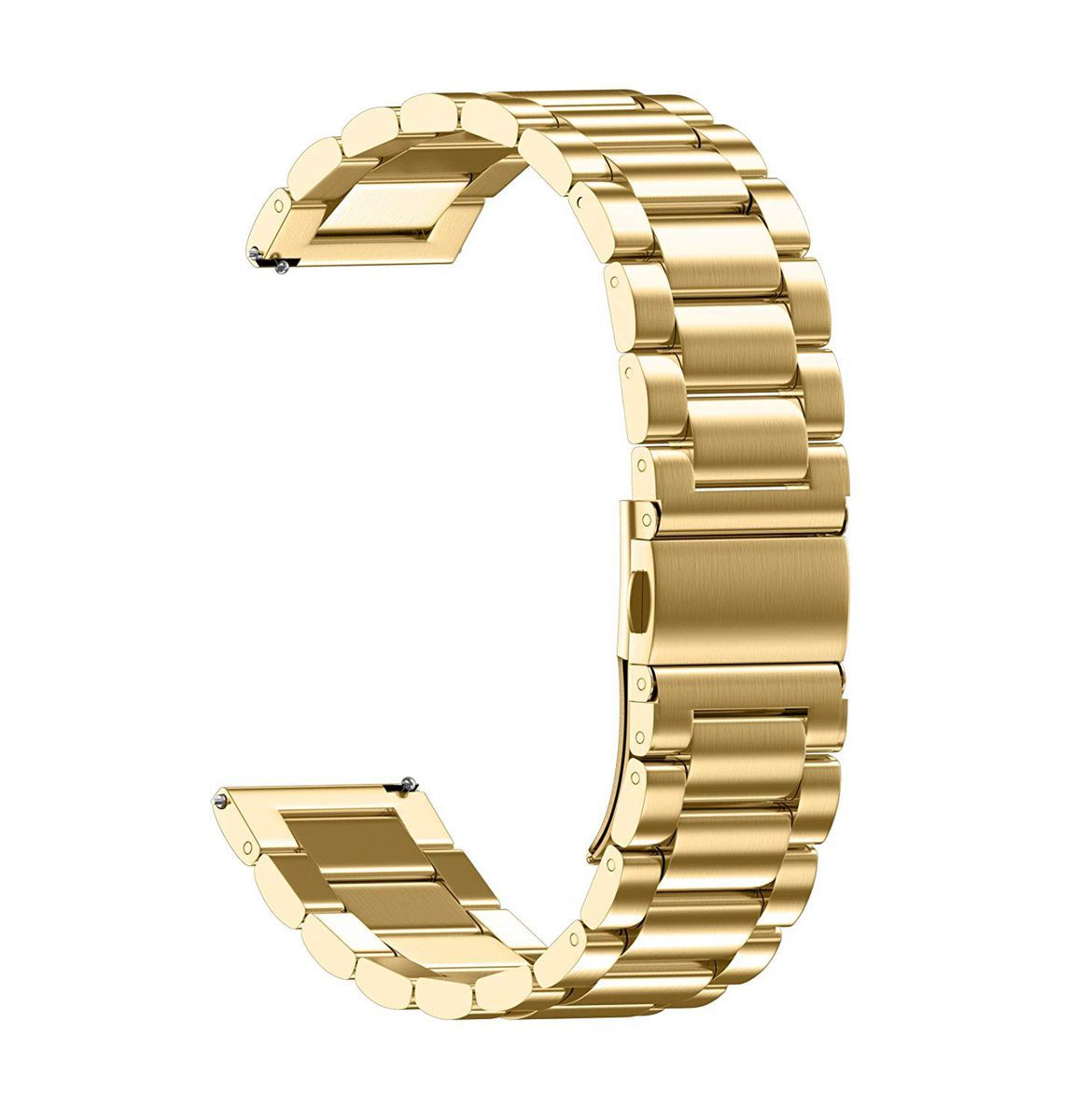 gold-20MM Width Stainless Steel Band For Samsung  active2 Sport Watch Strap Metal Wristband Classic Watch Band