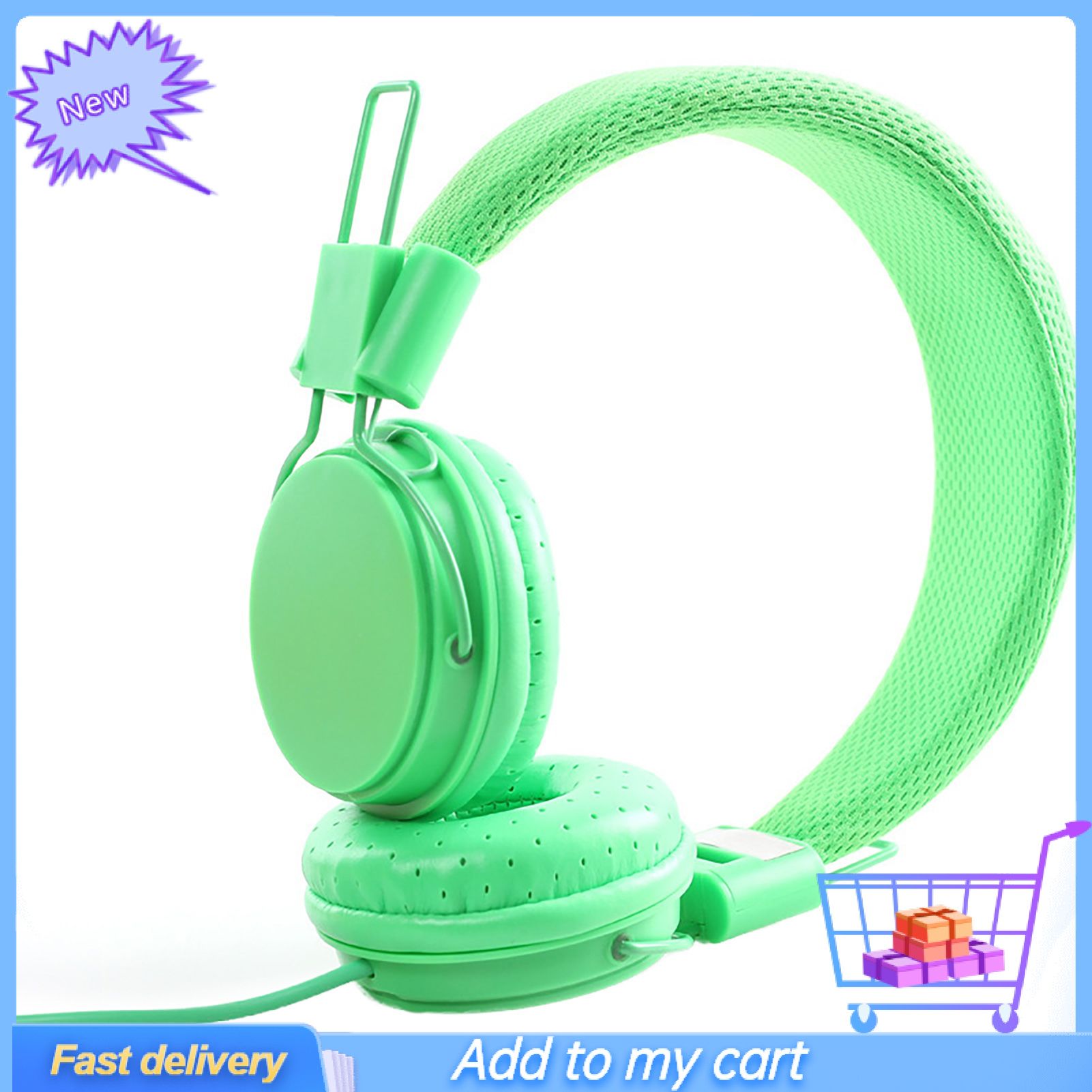 GreenForest EP05 Wired Headphone High Fidelity Noise Reduction Foldable 3.5mm Stereo Gaming Headset for Computer