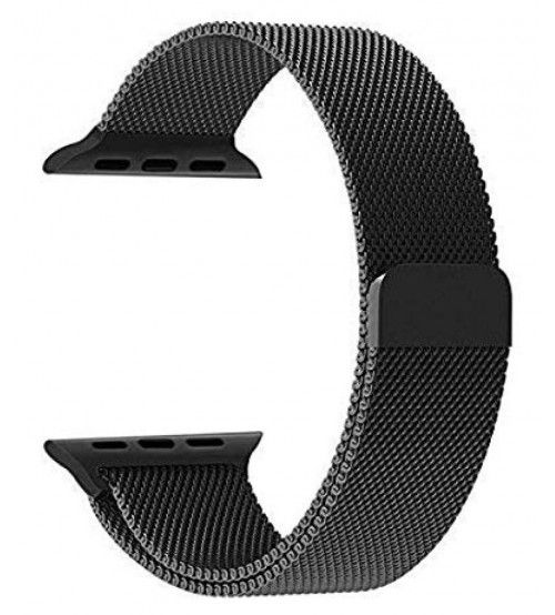 42/44mm Magnet Metal Replacement Strap Watch-Black