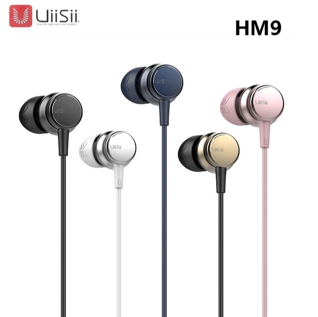 UiiSii HM9 In-Ear Stereo Metal Earphone With Microphone Dynamic Heavy Bass Music