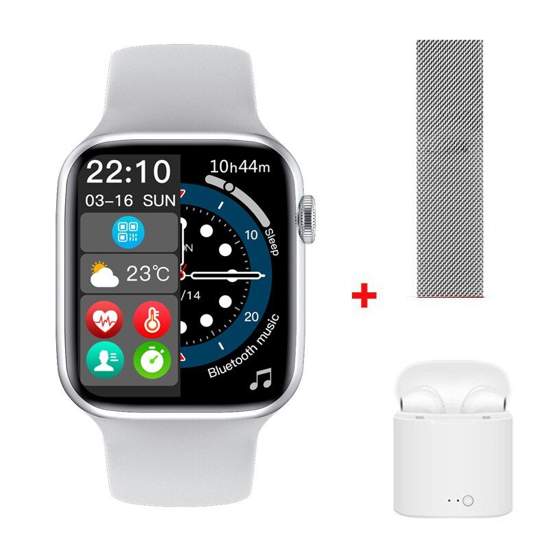 New Smart Watch IWO W37 Series 7 Bluetooth Call 1.75 Inch Split Screen Password Lock Sports Smartwatch ECG for Android IOS