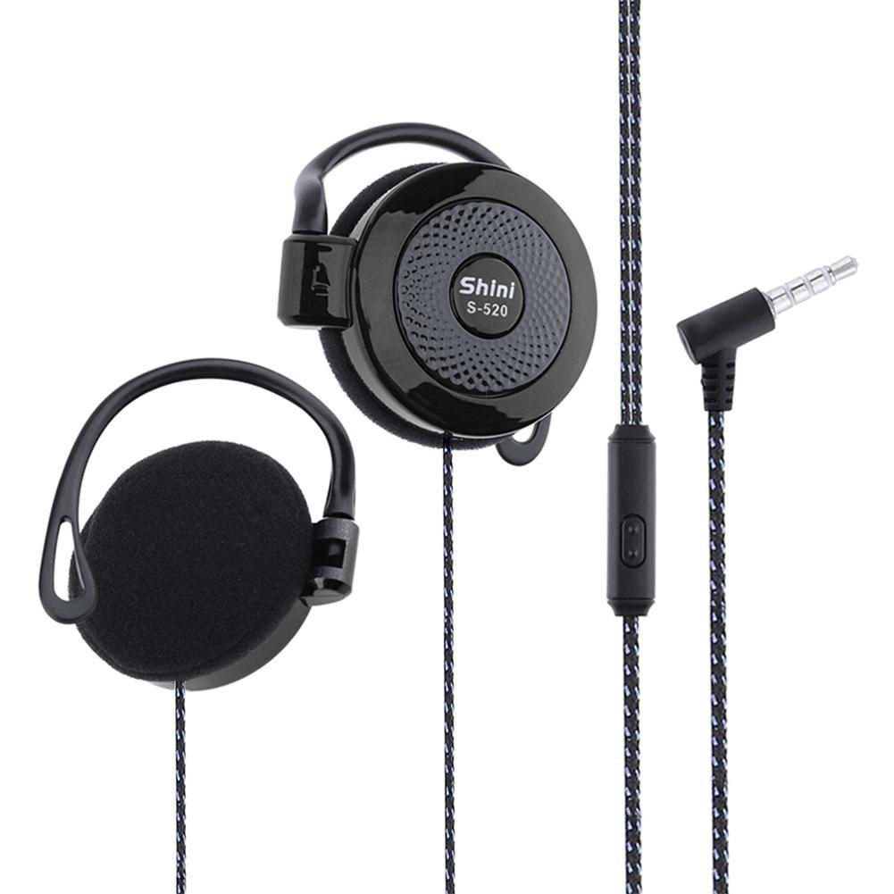 For Shini S-520 3.5mm Stereo Mp4 Ear-Hook Game Sports Leisure Mobile Phone Universal Headset Ear Hook Headsets Wire Sports Earph