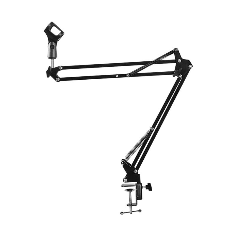 JAERBEE Microphone Stand with Filter and Shock Mount Pantograph for Mic Bracket Adjustable Suspension Boom for Live Broadcast
