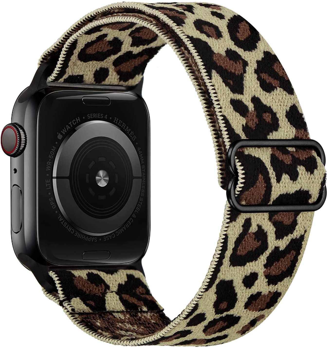 Scrunchie Strap for Apple watch band 40mm 44mm 38mm 42mm Adjustable Elastic Nylon solo Loop bracelet iWatch series 3 4 5 6 se