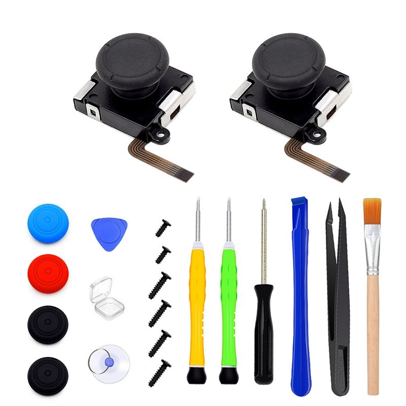 Replacement Joystick 3D Analog Thumb Stick for Nintendo Switch Joy-Con - Include Tri-Wing Screwdriver Thumbstick Caps
