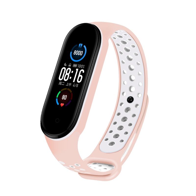 Strap For Xiaomi Mi Band 6 5, Silicone Anti-sweat Replacement Wrist Strap for MiBand 3 4, Sports Bracelet Wristband Accessories