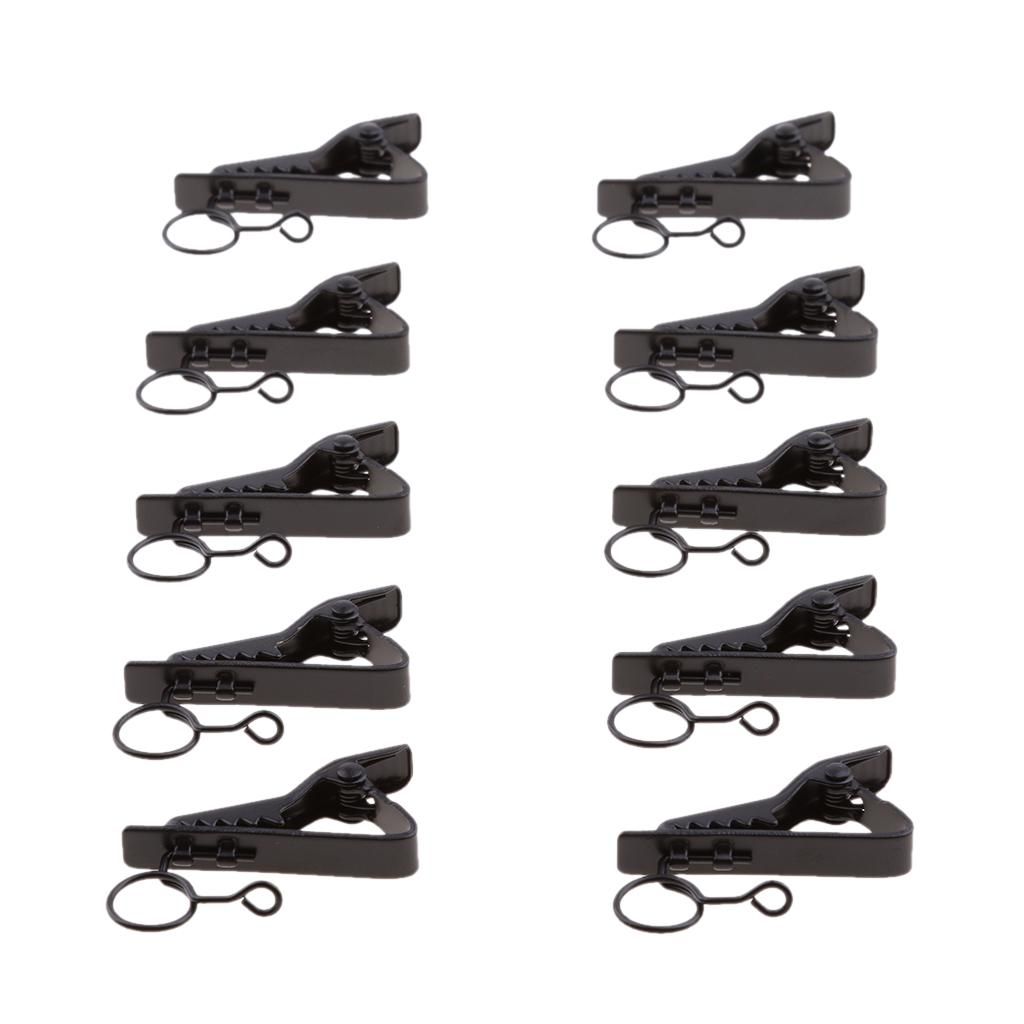 2X 10 Pieces Ring-type Lapel / Lavalier Microphone Tie Metal Clip Holder 10mm