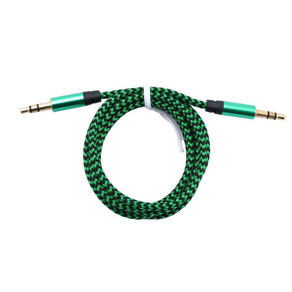 Aluminum Alloy Male To Male Audio Cable Audio Line Color Braided Cable