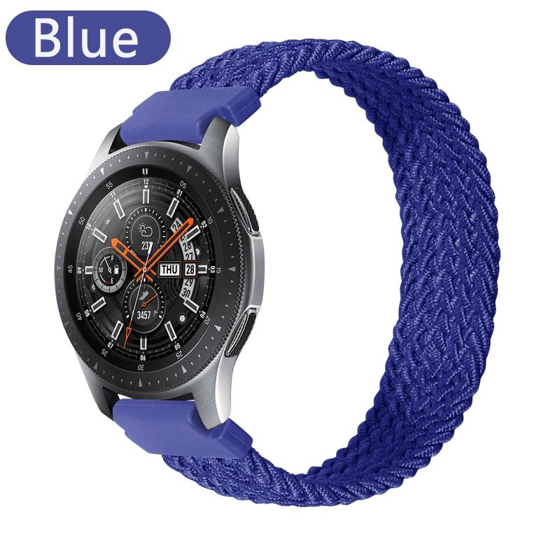 22mm 20mm Braided Solo Loop Watch Band Strap for Samsung Galaxy Watch 3 42 46mm GEAR S3 Active2 Amazfit BIP Huawei Nylon Band