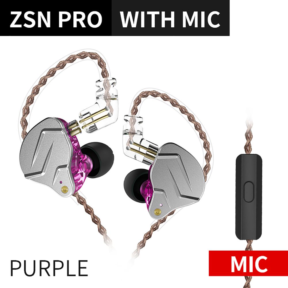 KZ-ZSNpro Double Dynamic 2Pin Plug Ear Hook In-ear Stereo Music Wired Earphones