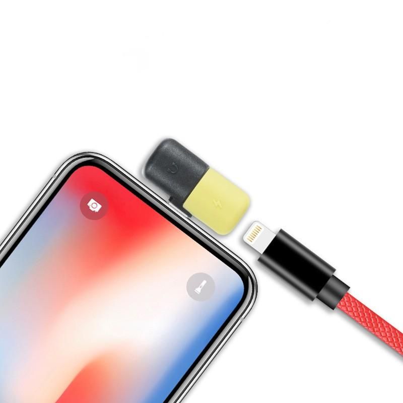 2 In1 Mini Pill Lighting Audio Music Cable Adapter Charger for iPhone X 8 7 Plus