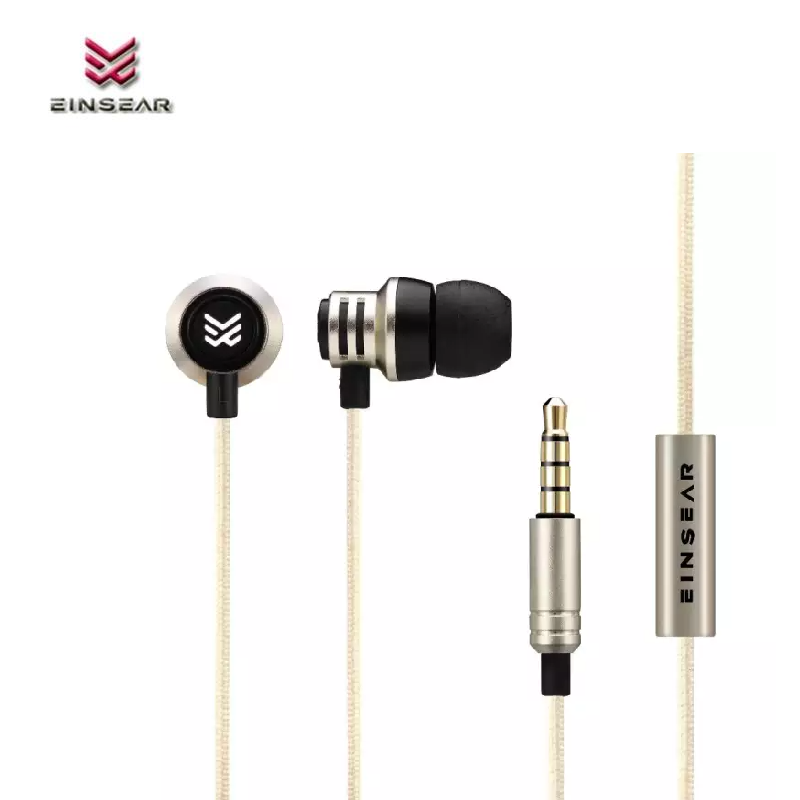 EINSEAR T2 In Ear Earphone Dynamic 3.5mm Stereo Headset Earbuds Aerospace Aluminum Alloy Earphones