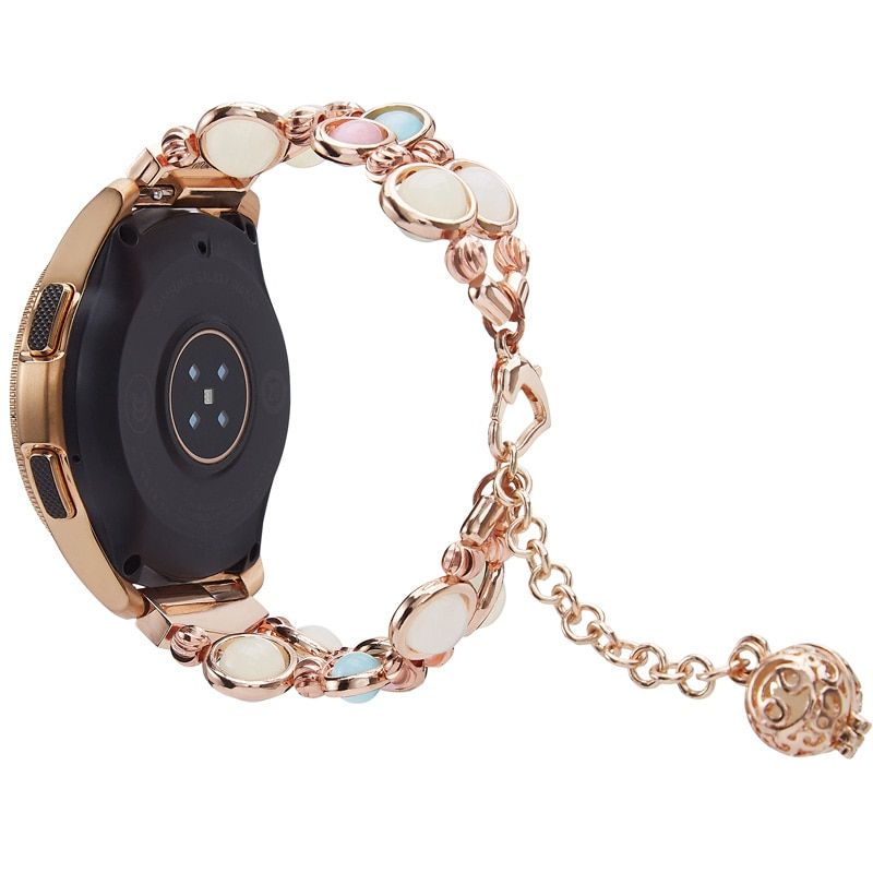 20mm 22mm Strap Women Bracelet for Samsung Galaxy Watch 3 Band 41mm/45mm/46mm/42mm/Active 2 1/S3 Glow in The Dark Metal Belt