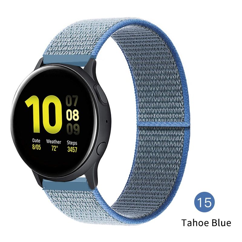 20mm 22mm Bracelet for Samsung Galaxy Watch Active 2 strap 40mm 44mm Active correa Watchband Gear S3 Watch 3 45/41mm nylon Band