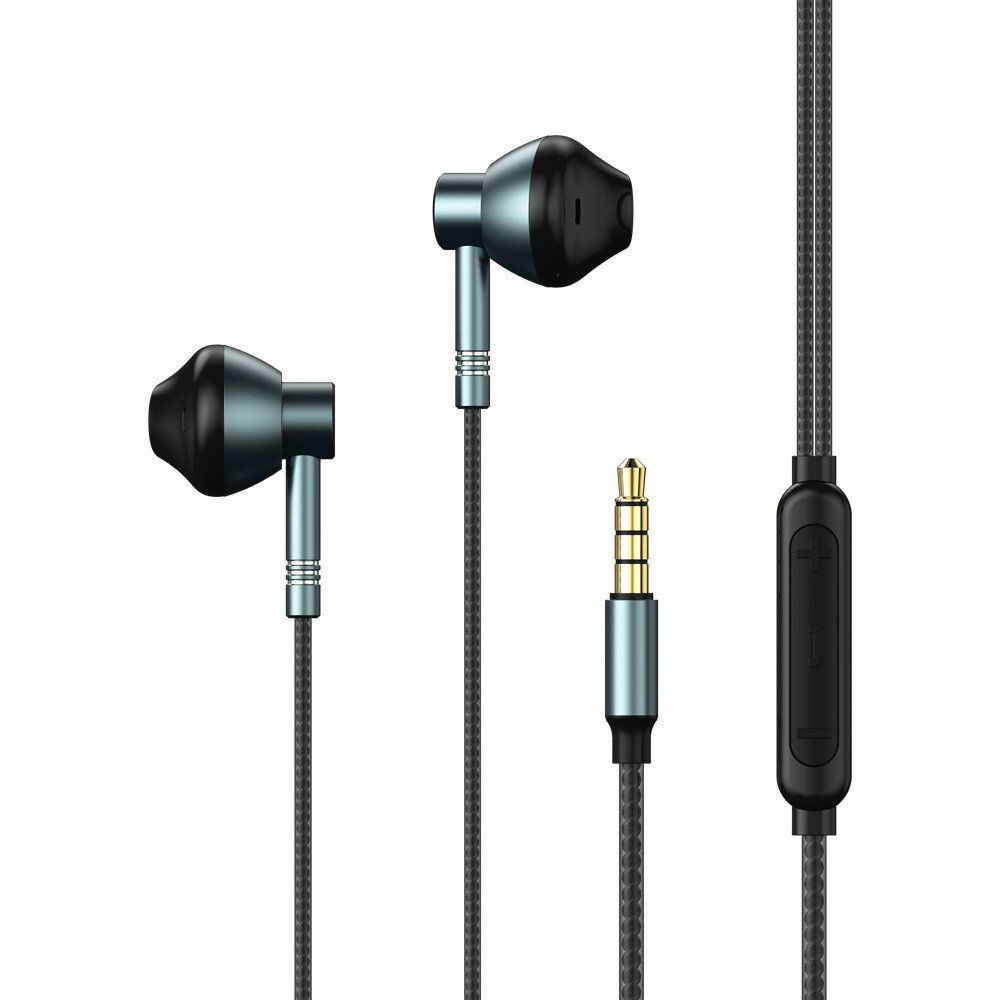 REMAX RM-201 Metal Music Call Wired In-Ear Earphone Headphone with Mic HD Quality Music Audio Headphones 3.5mm Jack