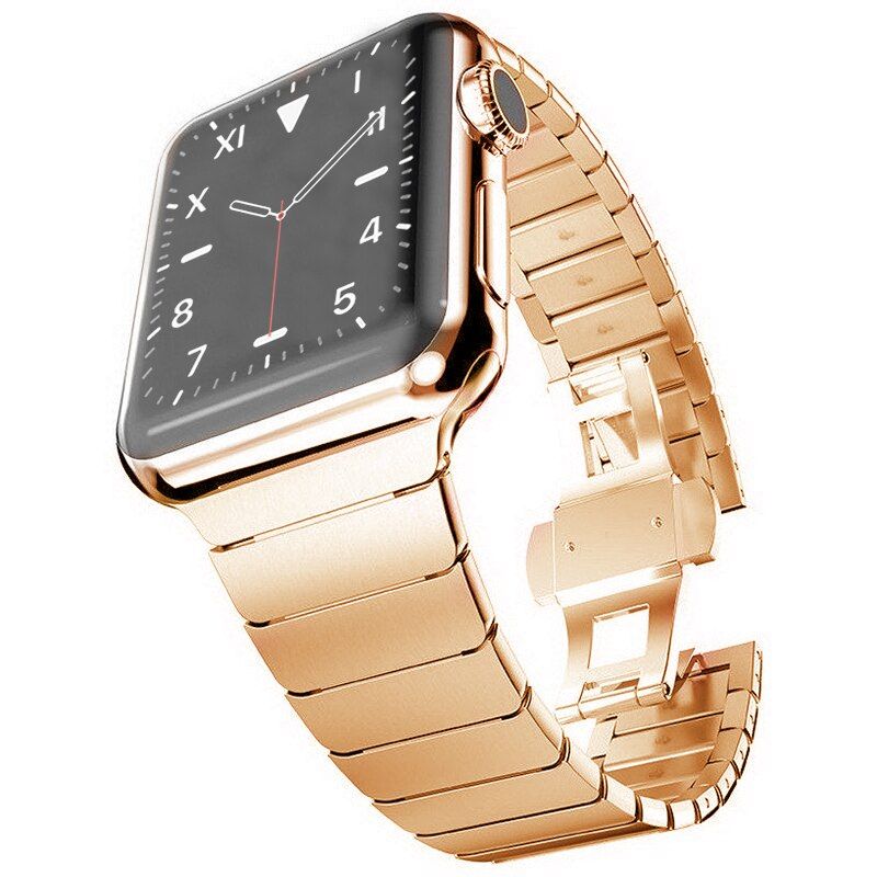Solid Stainless Steel Band Link Bracelet for Apple Watch series 1/2/3 42mm 38mm Metal Band For Apple watch 4/5/6/SE 40MM 44MM