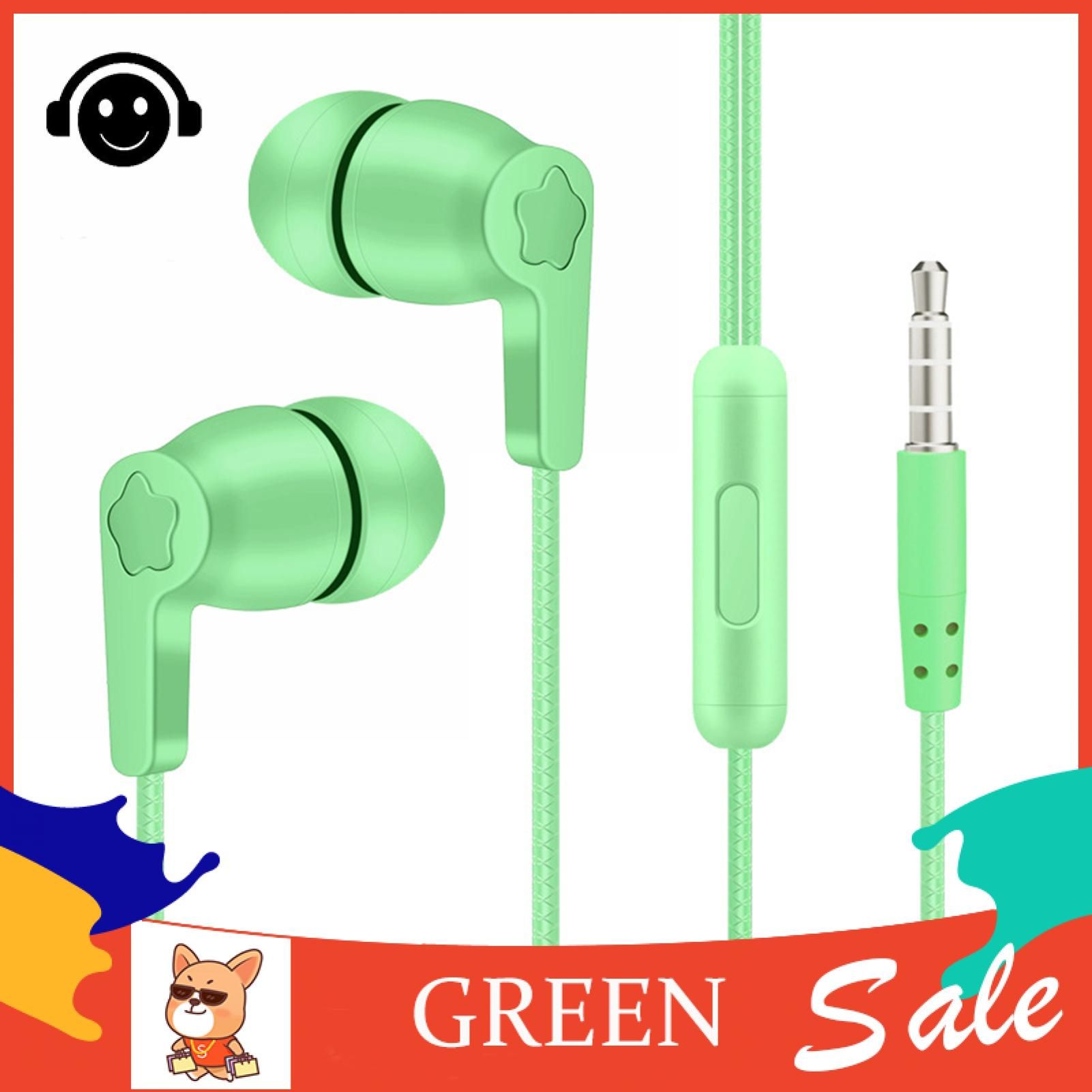 Green forest Wired Earphone Ergonomic 3.5mm Jack Moving Coil In-ear Headphone