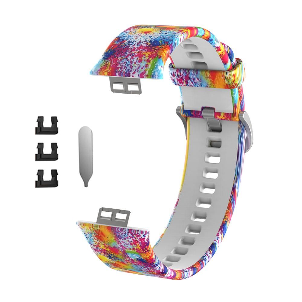 Rubber Strap for Huawei Watch Fit Smart Wristband Bracelet Accessories High Quality Replacement Sport Band Protector Case Shell