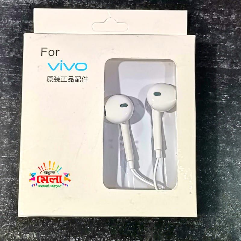 Vivo in Earphone All Mobile Supported Best Sound Quality White colour