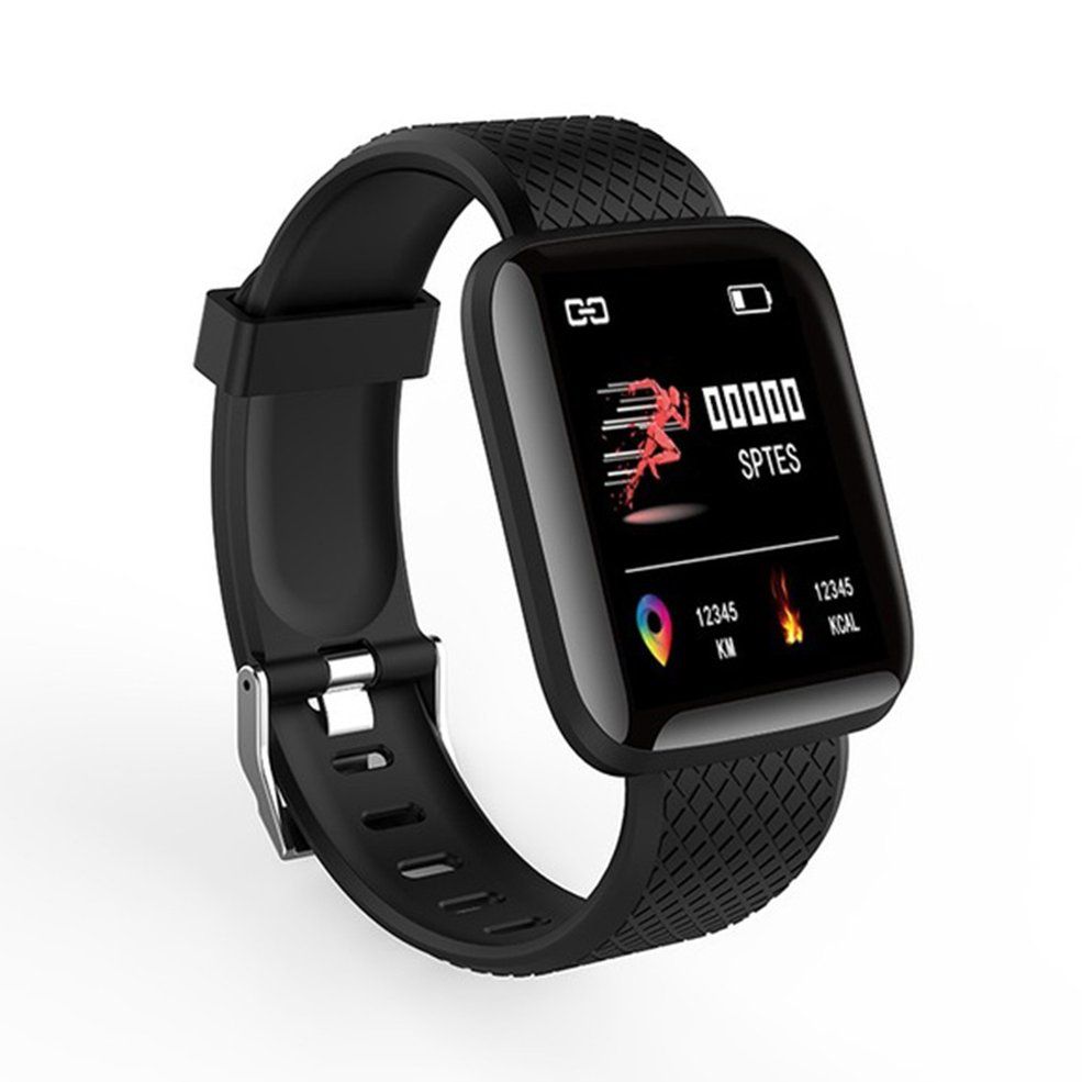 116 Plus Smart Watch 116Plus Multifunctional Sports Bracelet Smart Wristband-Black