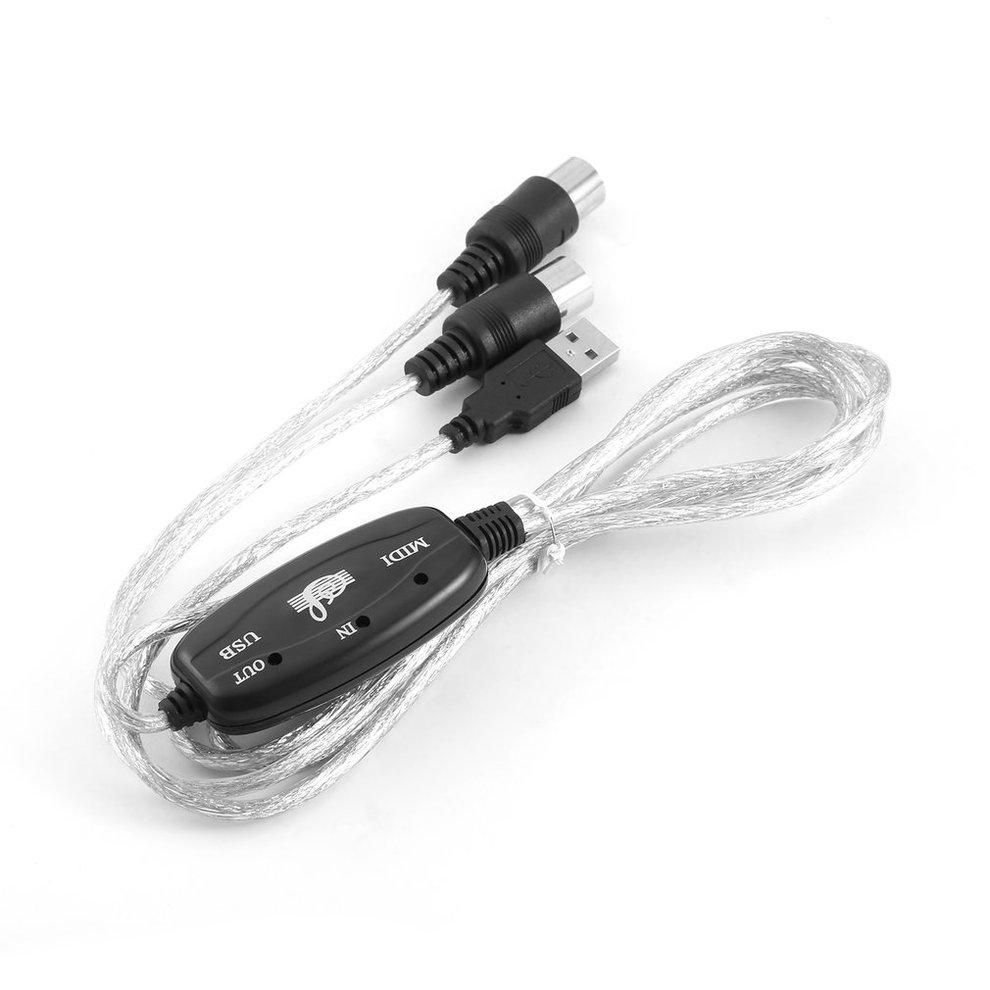 EF MIDI to USB Interface Cable Adapter for Converter PC to Music Keyboard Cord