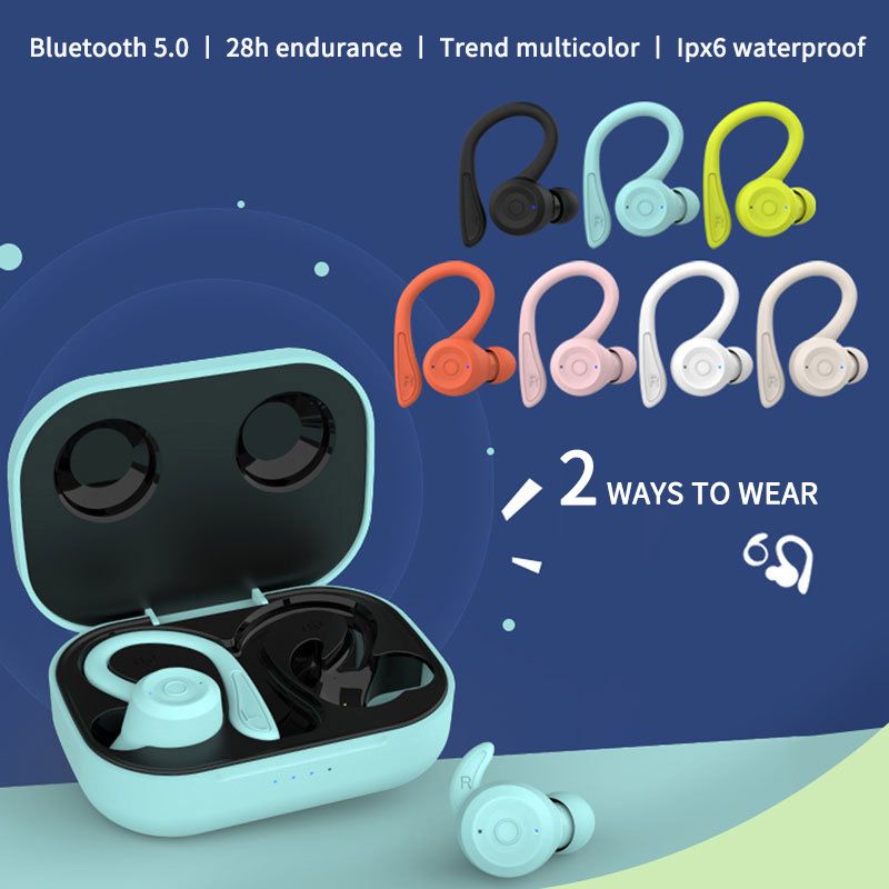 High Quality MS-T20 TWS Bluetooth 5.0 Wireless Headphone Built In Miphone/8h Music Time And 10 Meters Bluetooth Distance