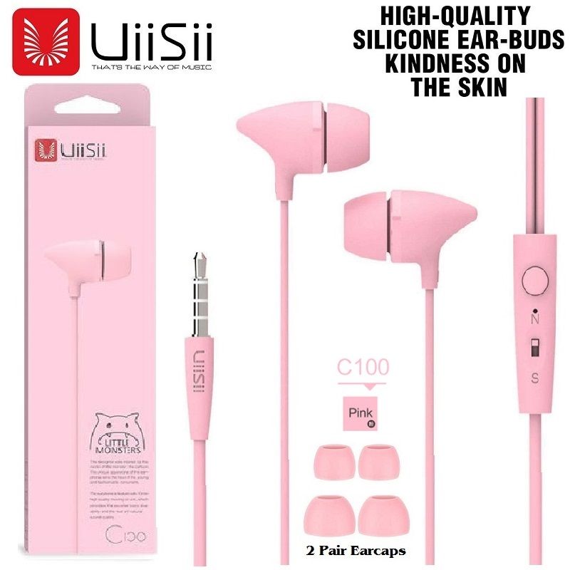 Uiisii C100 In-ear Earphone with Microphone subwoofer portable earphone game music sports headphones for IOS and Android phone