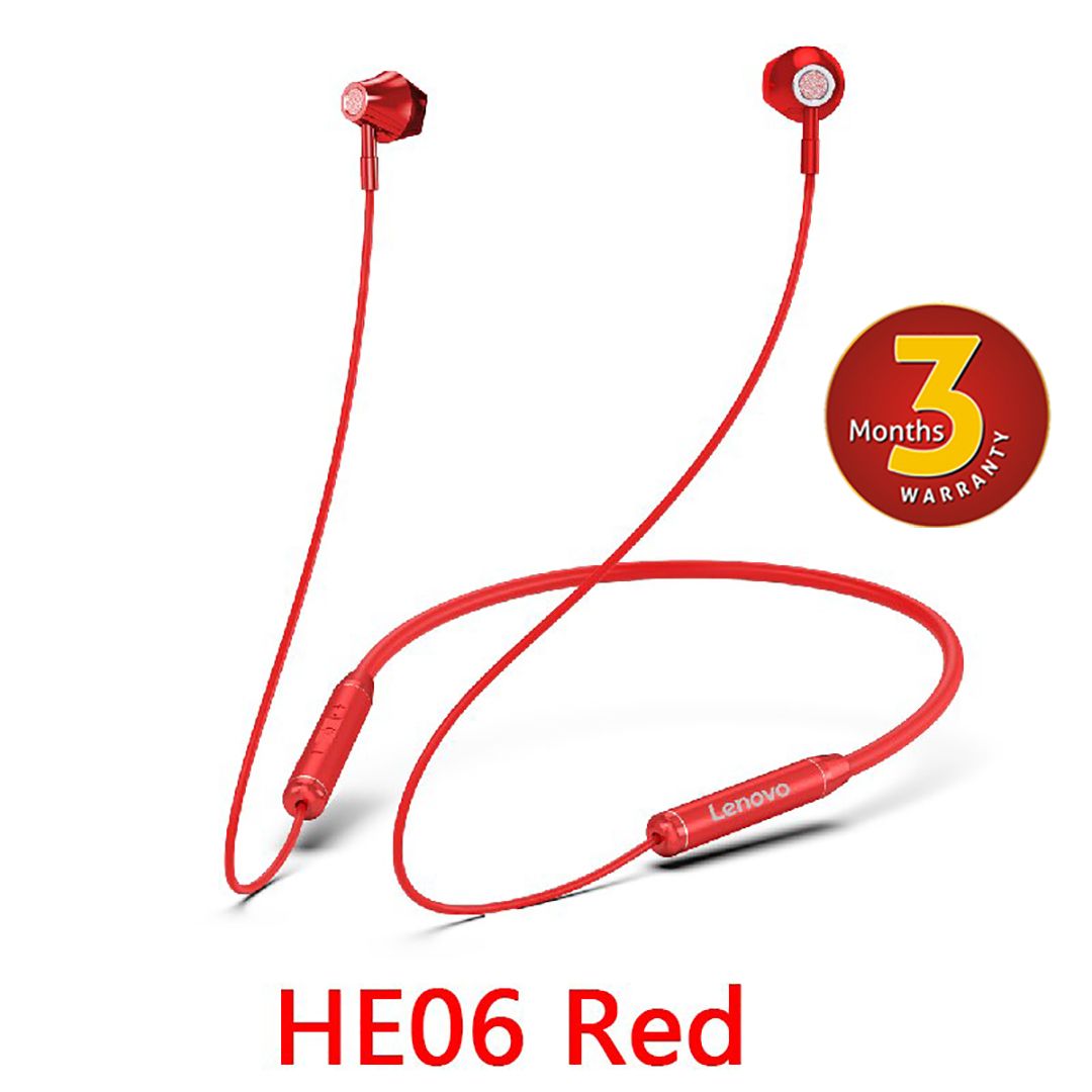 Lenovo HE06 Wireless Headphones Mini Smart Bluetooth 5.0 In-Ear Music Headset with Mic Neck Hanging Handsfree Earbuds