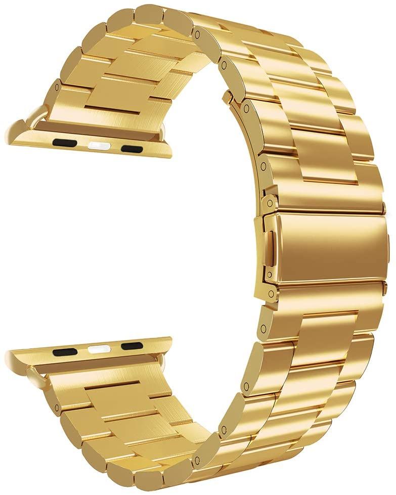 42mm/44mm Metal Replacement Strap For Smart Watch-Gold