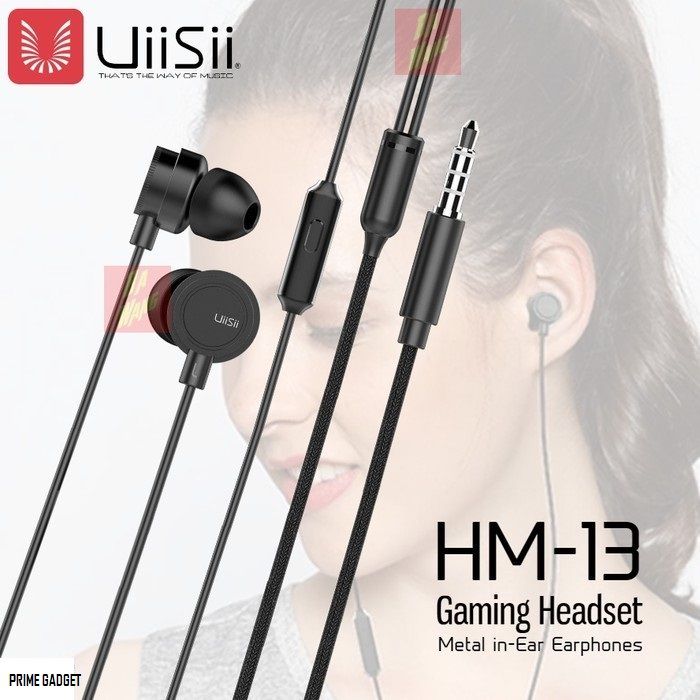 UiiSii HM 13 In-Ear Earphone (With Headphone Pouch)-Black Color Master Edition