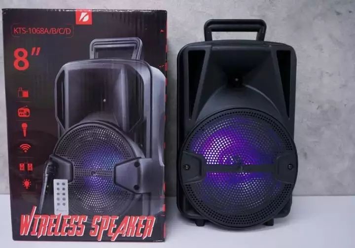 KTS 1068 8 inch Karaoke Portable Wireless Bluetooth Speaker