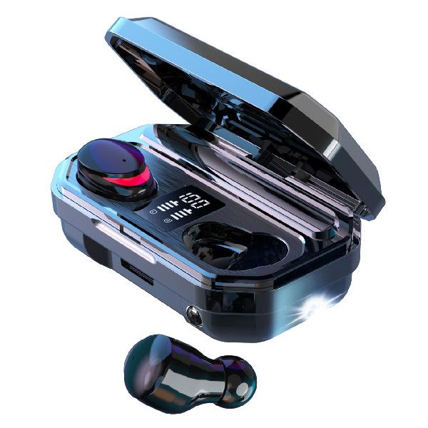 M15 TWS Touch Wireless Bluetooth 5.1 Headphone 9D Noise Reduction Headsets Sport Earphones-Black