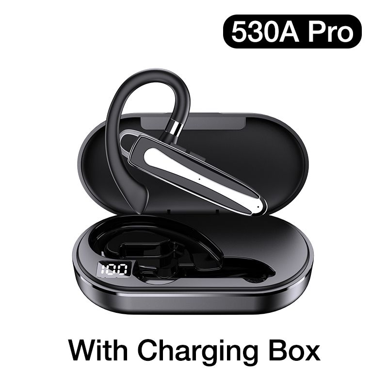 BlueWow YYK-530 Bluetooth Headset for Cell Phones V5.1 Wireless Bluetooth Earpiece IPX5 Waterproof 10 Hrs Talking Hands Free Earphone with Noise Cancelling Mic for Outdoor/Business