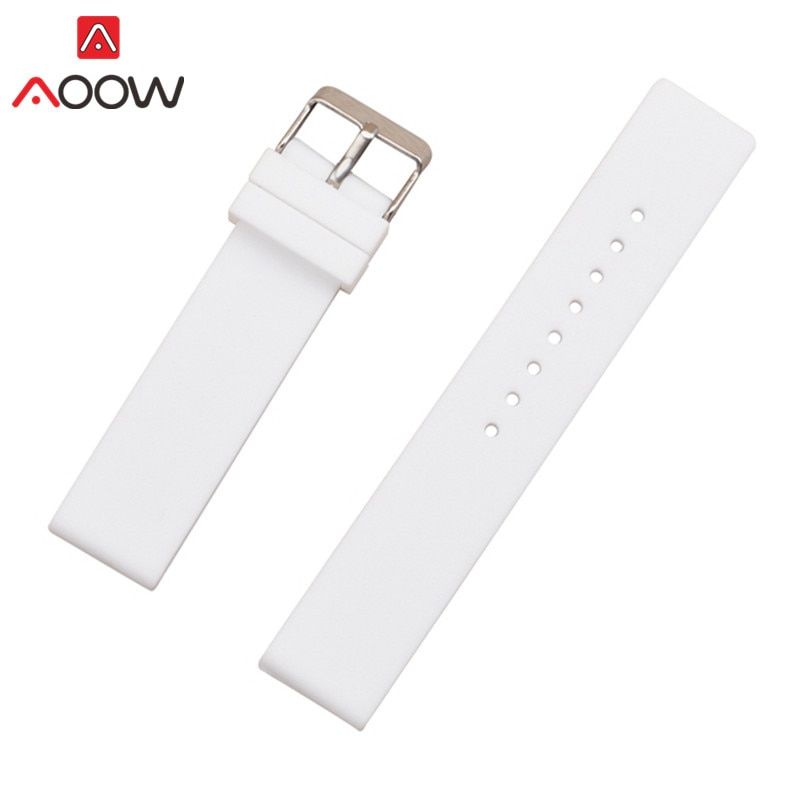 Soft Silicone Watchband Strap 12mm 14mm 16mm 18mm 20mm 22mm 24mm Universal Rubber Colorful Replacement Bracelet Band Accessories