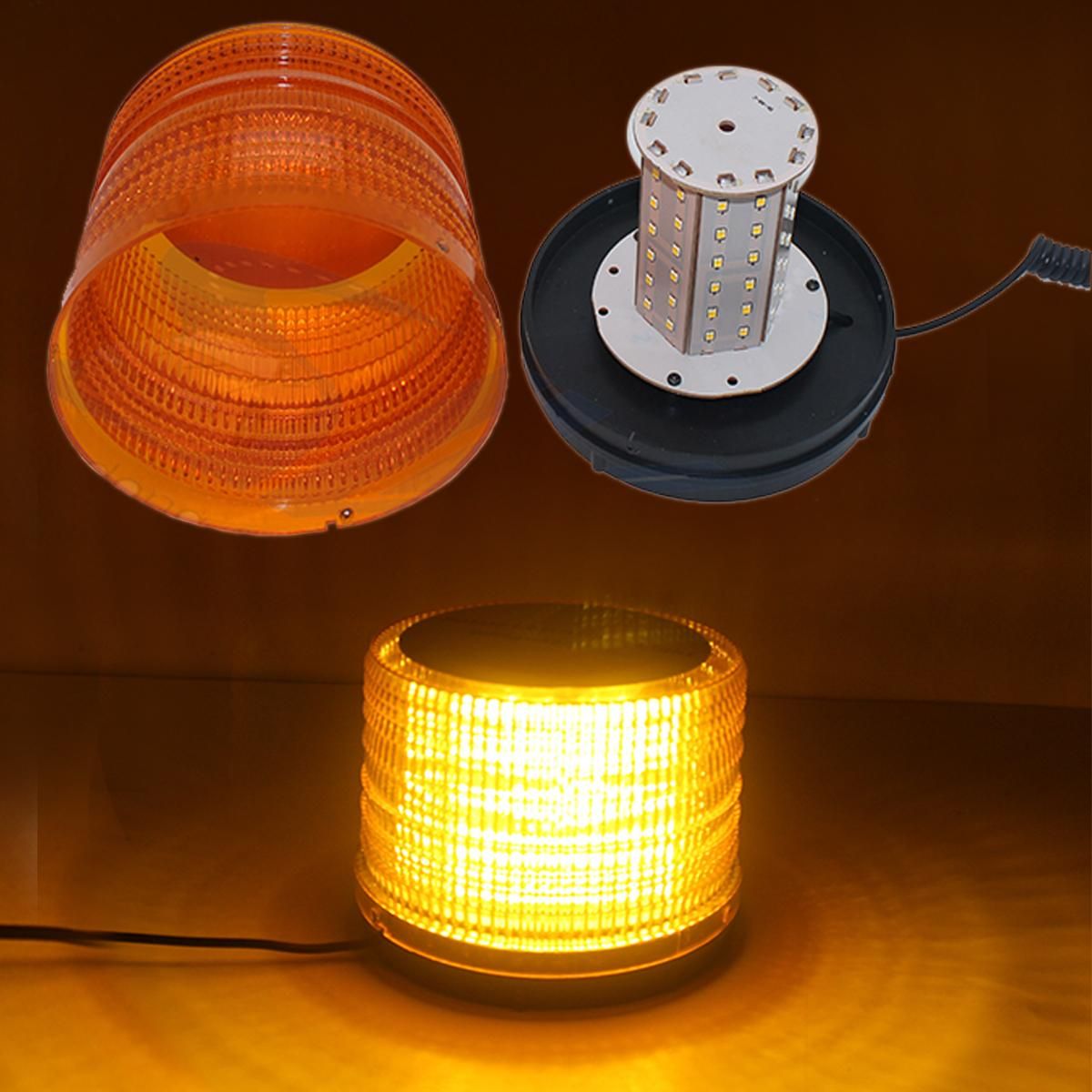 72 LED Flashing + Strobe Light LED TV Audio Safety Warning Beacon Emergency Magnetic Base -