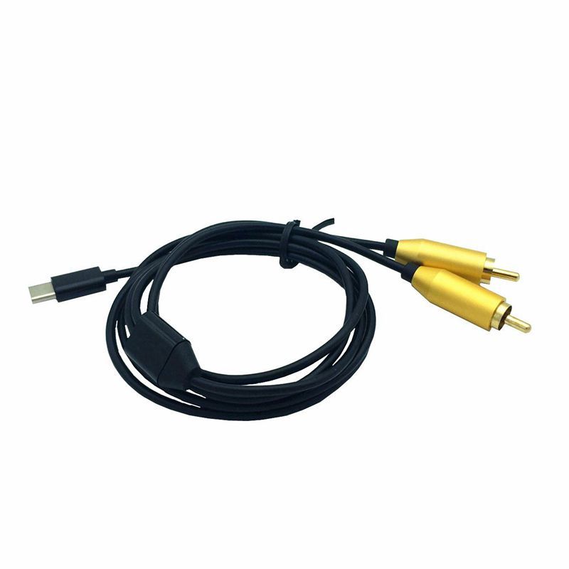 USB Type C Male to Dual RCA Male Stereo Y Splitter Adapter Plated RCA Plugs 80cm/2.7ft