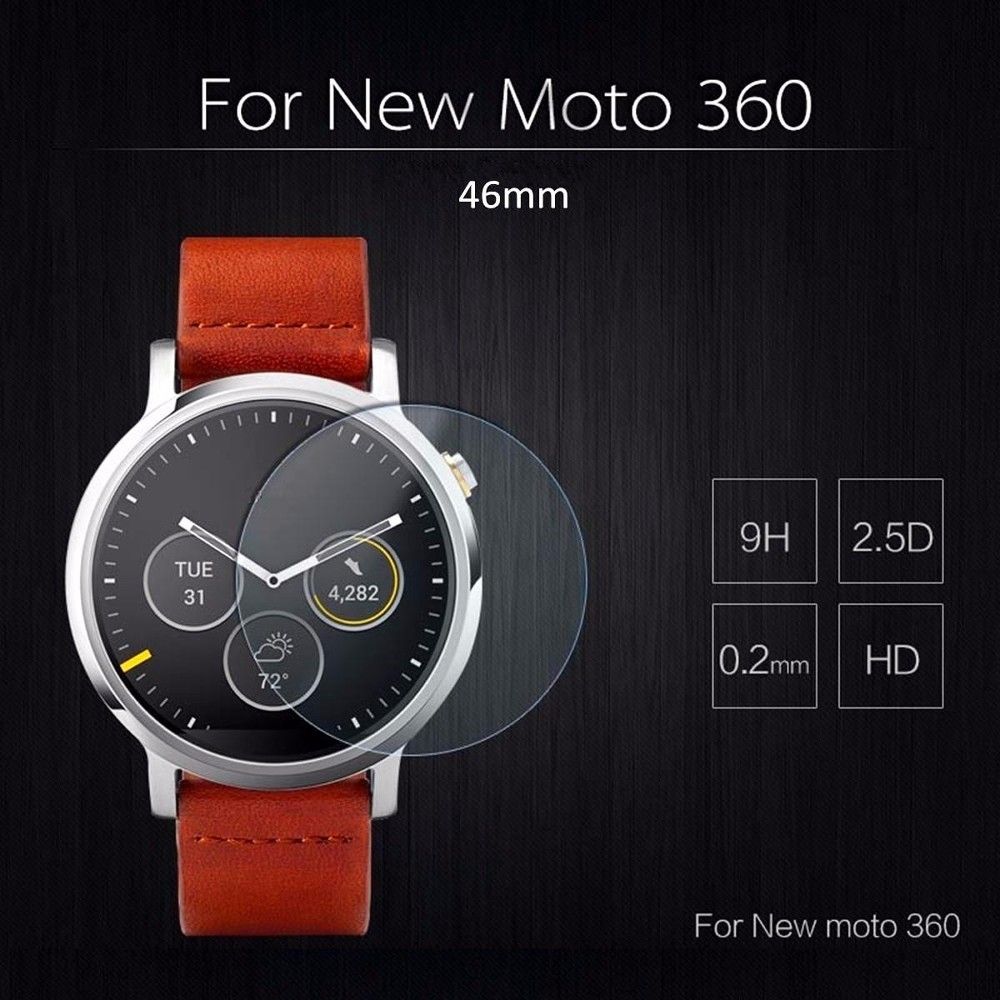 audio 46mm Tempered Glass Anti-scratch Screen Protector Cover For Motorola Moto 360 2