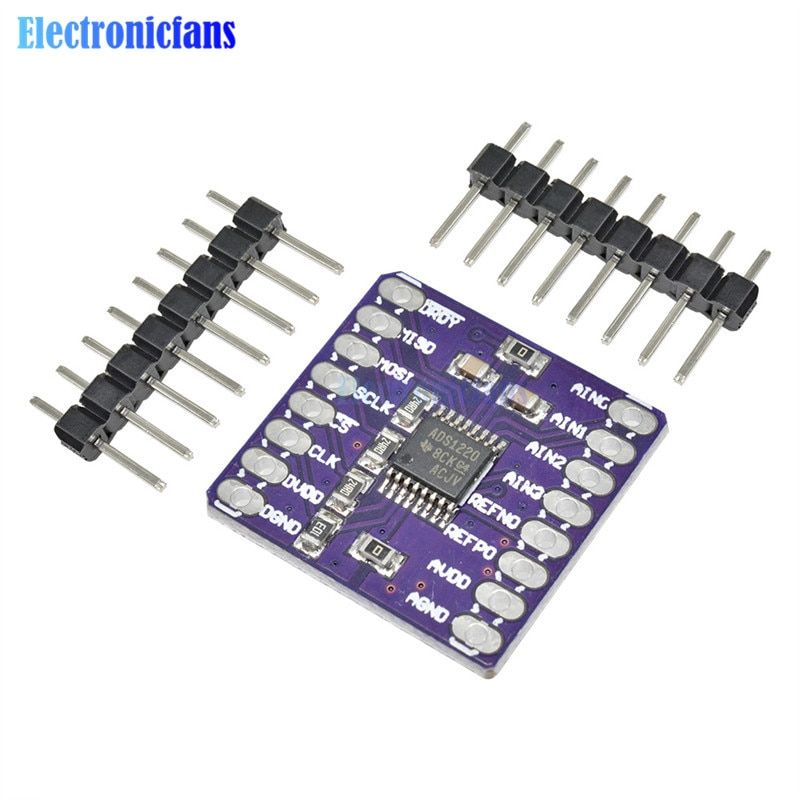 CJMCU-1220 ADS1220 ADC 24 Bit A/D Converter Module I2C Low Power 24 Bit Analog-to-Digital Converter Sensor Module SPI 3V-5V