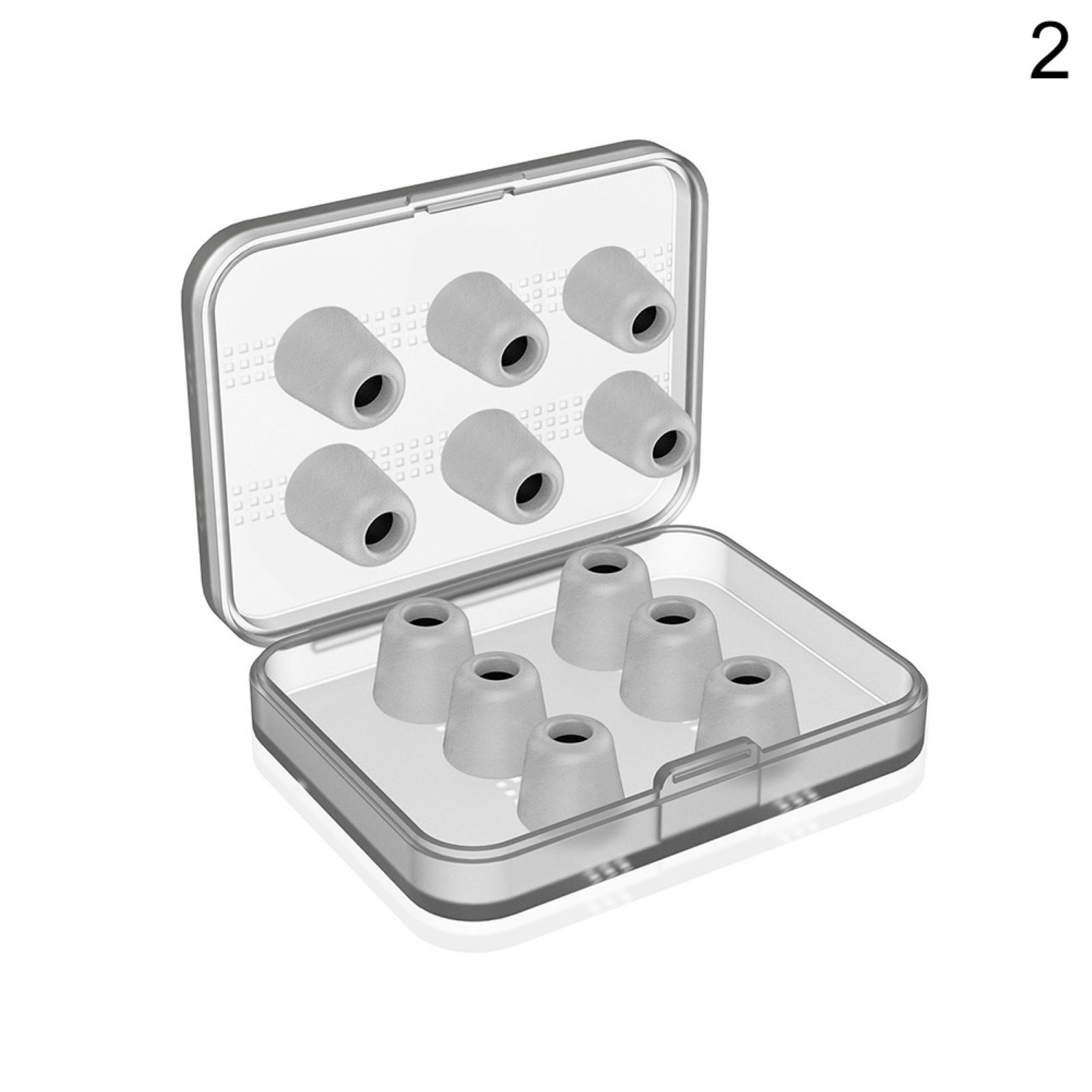 6 Pairs Soundproof Soft Sponge Silicone Ear Caps In-ear Earphones Accessories