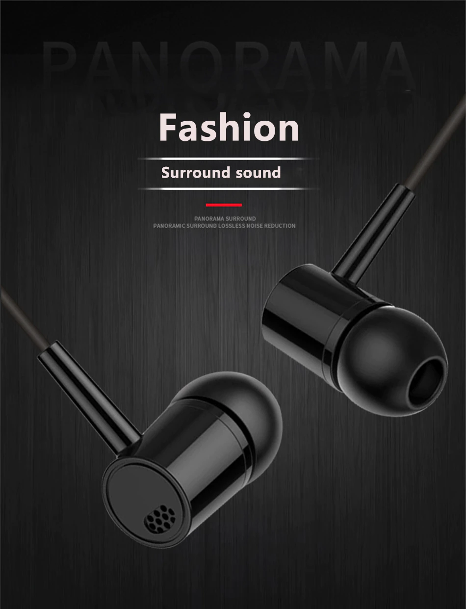 D21 Earphones In-Ear Subwoofer Sport Headset 3.5mm Wired Headphones For PC Huawei Samsung Cell phone Smart phone With Mic