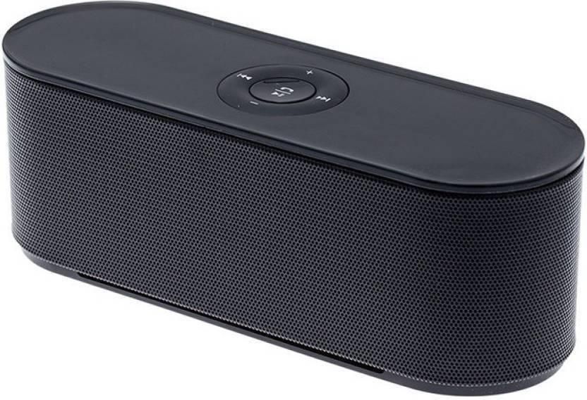 S207 Real  Bass Portable Wireless Bluetooth Speaker - Black Silver Blue & Red