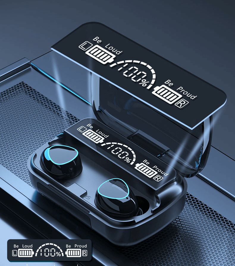 M10 TWS Wireless Bluetooth V5.1 Headphone Mini Earphone Stereo Sport Earbuds Touch Key LED Display Waterproof Headset with Microphone