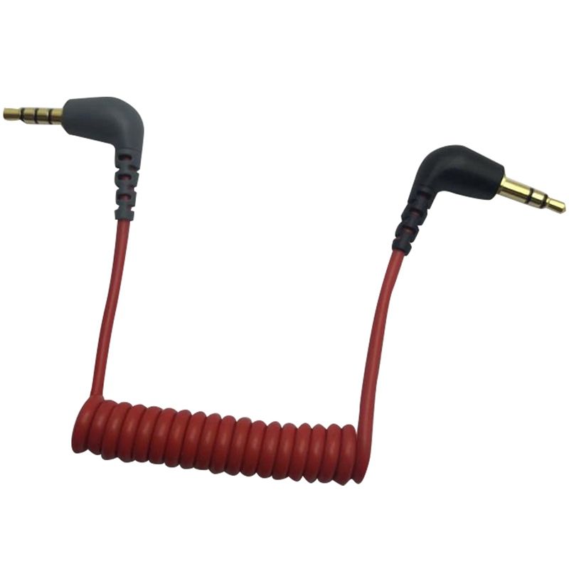TWEXQNY-Replacement 3.5mm TRS to 3.5mm TRRS Adapter Cable for iPhone RODE Sc7 By VIDEOMIC GO Video Micro-type Mics