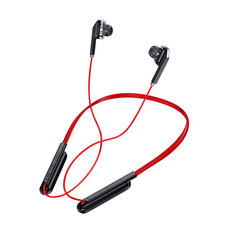 Bluetooth 5.0 Wireless Sports earphone Stereo Subwoofer Hanging Neck Hanging Metal Magnetic Bluetooth Headphone with IPX5 waterproof