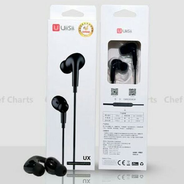 UiiSii UX In-Ear Dynamic Headset with Microphone-Black