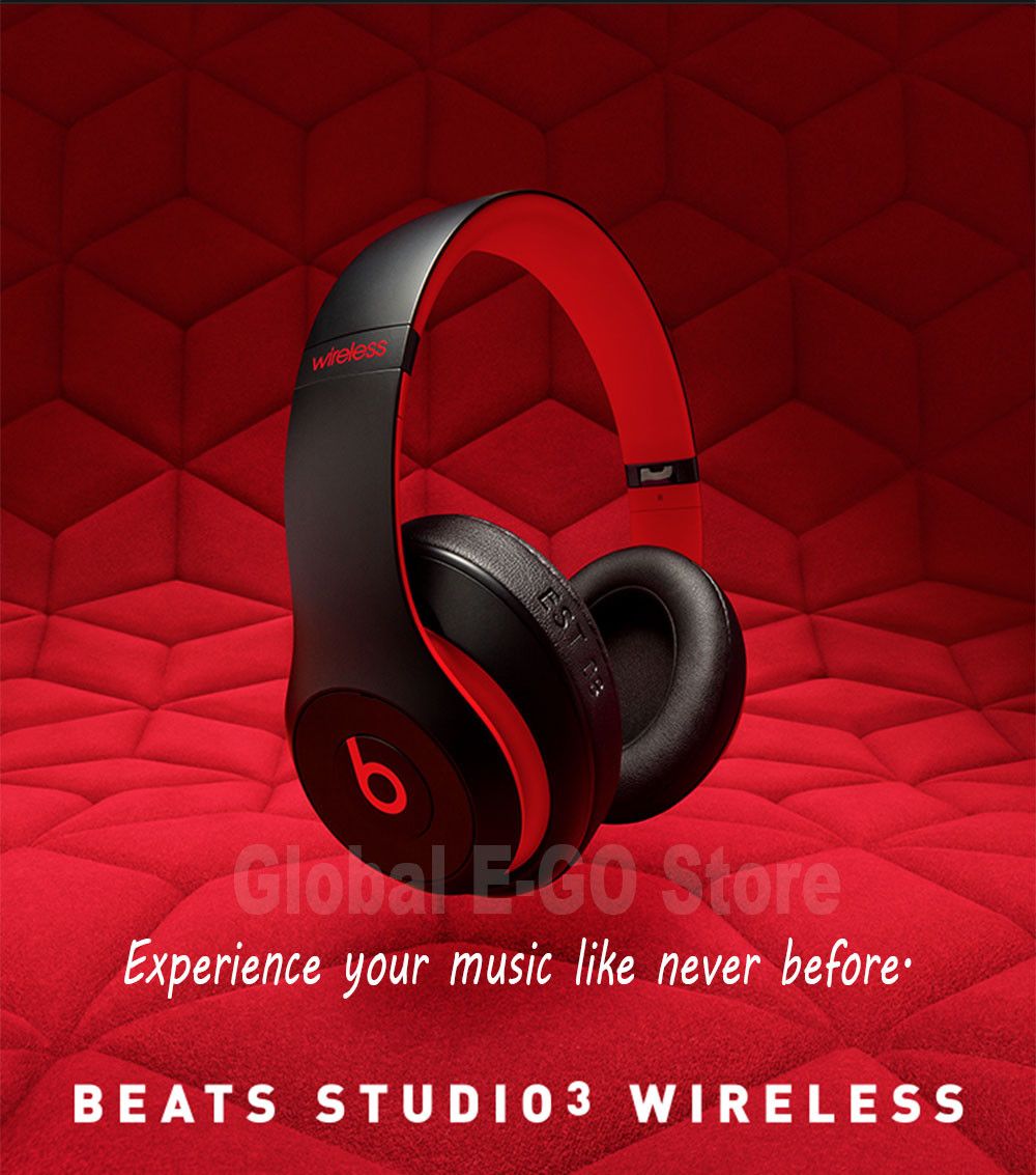 1 pcs Beats Studio3 Wireless Bluetooth Headphones Studio 3 Noise Cancelling Headset Music Sport Deep Bass Earphone Hands-free with Mic